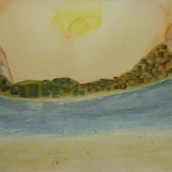 Pintura titulada "Curvature Landscape" por Charles Riley, Obra de arte original, Otro