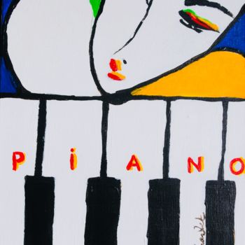 Ζωγραφική με τίτλο "Piano jpeg" από Philippe Charlet, Αυθεντικά έργα τέχνης