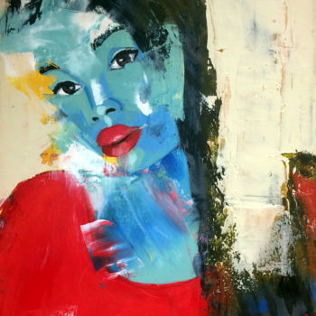 Peinture intitulée "Angel face" par Charli L, Œuvre d'art originale, Huile