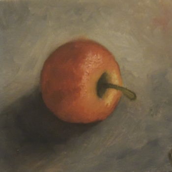 Painting titled "Pomme" by Charlie D, Original Artwork, Oil