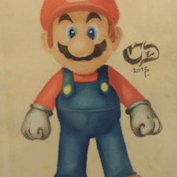 제목이 "Mario"인 그림 Charlie D로, 원작, 파스텔