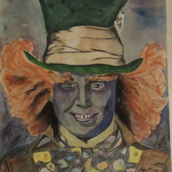 Pittura intitolato "Johnny Depp" da Charlie D, Opera d'arte originale, Acquarello