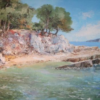 Peinture intitulée "l 'ile sainte margu…" par Christian Charlier, Œuvre d'art originale, Acrylique