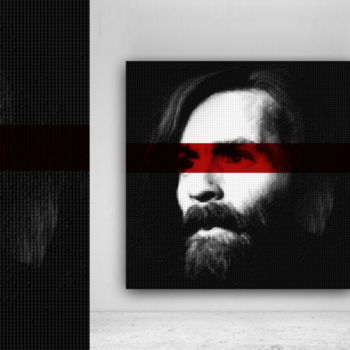 数字艺术 标题为“Manson (c) Charlie…” 由Charlie Wayne, 原创艺术品, 拼贴