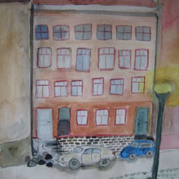 Painting titled "Folkungagatan, Stoc…" by Charlotta Malm, Original Artwork