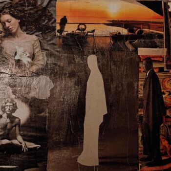 Collages intitulée "Vanité" par Charlotte Cardonne, Œuvre d'art originale, Collages