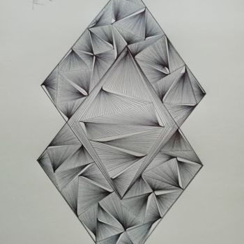 Drawing titled "Incertain" by Gaignart, Original Artwork, Ballpoint pen