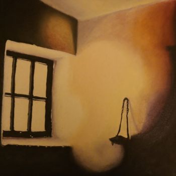 Peinture intitulée "Par la Fenêtre" par Charlotte L'Hermitte, Œuvre d'art originale, Huile