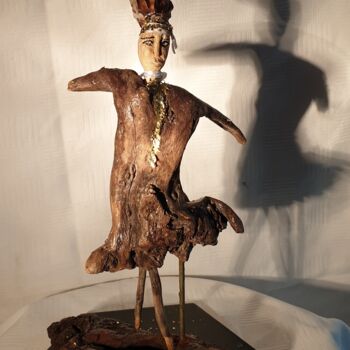 Rzeźba zatytułowany „Andalouse” autorstwa Charly Carpentier, Oryginalna praca, Drewno