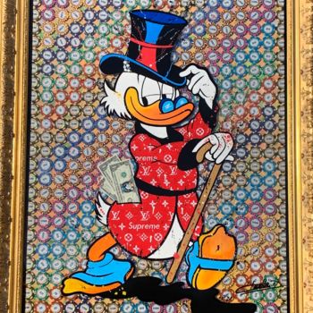 Painting titled "Picsou Poker" by Charlie D, Original Artwork, Acrylic