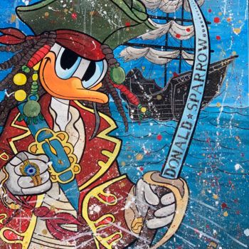 Pintura intitulada "Donald Sparrow" por Charlie D, Obras de arte originais, Acrílico