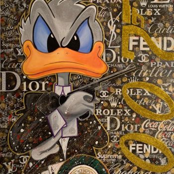 Pintura titulada "Donald Bond 007 Cas…" por Charlie D, Obra de arte original, Acrílico