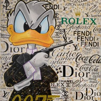 Painting titled "Donald Bond 007" by Charlie D, Original Artwork, Acrylic