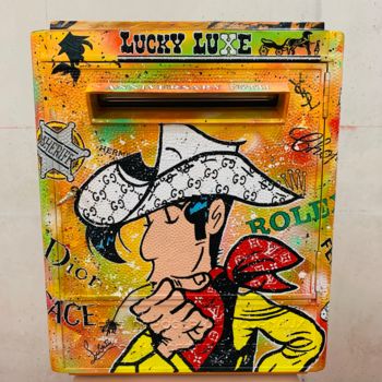 Ζωγραφική με τίτλο "LUCKY LUXE BOX" από Charlie D, Αυθεντικά έργα τέχνης, Ακρυλικό