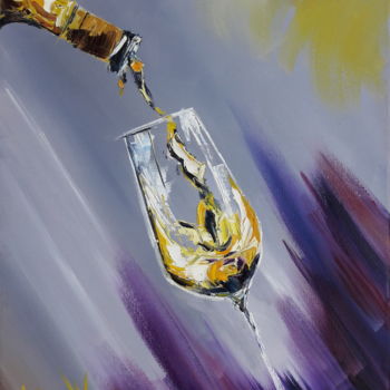 Peinture intitulée "Verre de Sauternes…" par Charly, Œuvre d'art originale, Huile