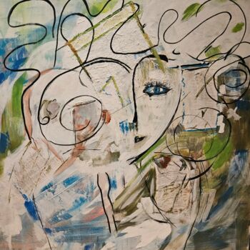 Pintura titulada "Femmes savantes" por Charlyne Pacôme, Obra de arte original, Acrílico Montado en Bastidor de camilla de ma…