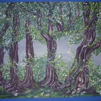 Painting titled "El bosque en primav…" by Charo Tejada Medina, Original Artwork, Acrylic