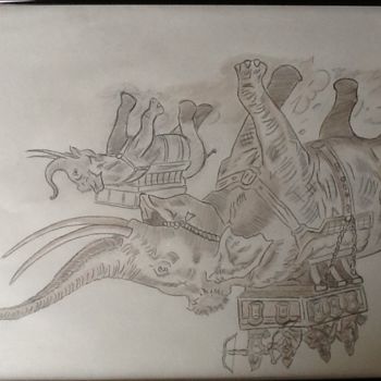 Drawing titled "Elephant" by Charrub, Original Artwork