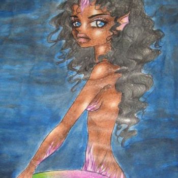 Drawing titled "sirena" by Lalo Chator, Original Artwork, Other