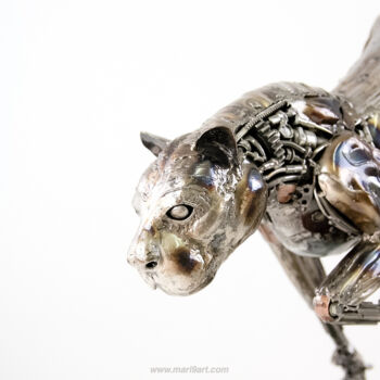 雕塑 标题为“Metal art - Lion sc…” 由Chatree Choorachatatorn (Mari9art), 原创艺术品, 金属