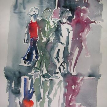 Картина под названием "Danseurs 3" - Frédéric Chauvain, Подлинное произведение искусства