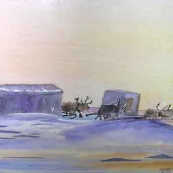 Peinture intitulée "Couleur de Sibérie" par Frédéric Chauvain, Œuvre d'art originale