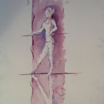 Peinture intitulée "Série Rose - Danse 1" par Frédéric Chauvain, Œuvre d'art originale