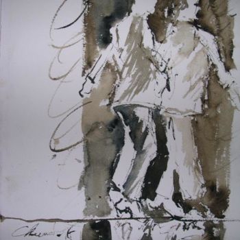 Peinture intitulée "Série Couple - Dans…" par Frédéric Chauvain, Œuvre d'art originale