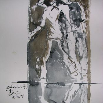 Картина под названием "Série Couple - Dans…" - Frédéric Chauvain, Подлинное произведение искусства