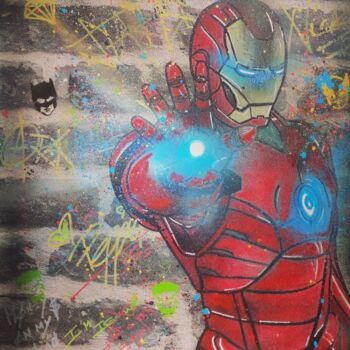 Peinture intitulée "Iron man" par Chauvijo, Œuvre d'art originale, Acrylique