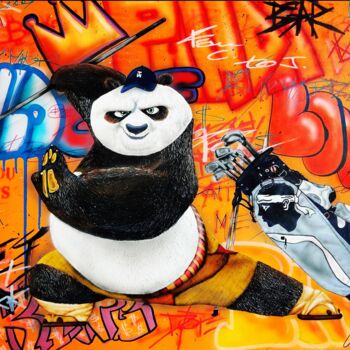Schilderij getiteld "̶T̶i̶g̶e̶r̶ Panda Woods" door Chauvijo, Origineel Kunstwerk, Acryl