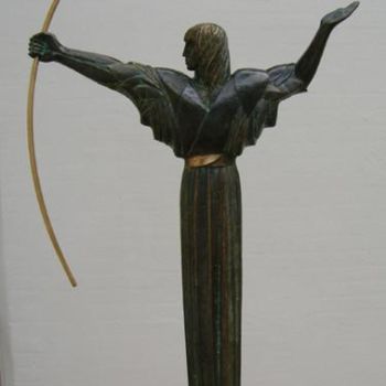 Escultura titulada "Free Archer" por Chayka, Obra de arte original, Metales
