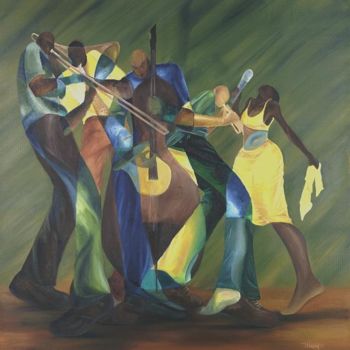 Painting titled "Incline to jazz II" by Charles Harvey, Original Artwork