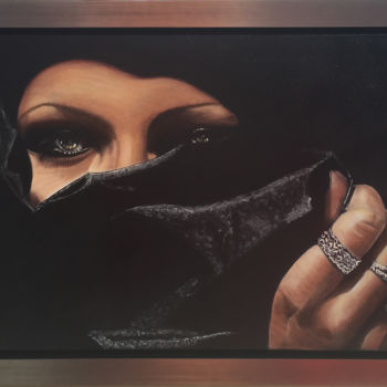 Peinture intitulée "Le Voile" par Christine Bobst, Œuvre d'art originale, Acrylique