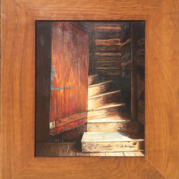 Peinture intitulée "L'escalier" par Christine Bobst, Œuvre d'art originale, Acrylique