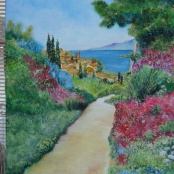 Ζωγραφική με τίτλο "jardin de provence" από Christian Broquard, Αυθεντικά έργα τέχνης
