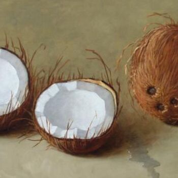 Painting titled "cocos" by Jorge Checo, Original Artwork