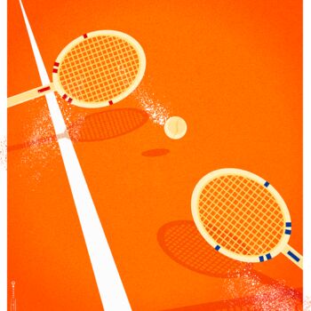 Arte digitale intitolato "tennis roland garros" da Cheese, Opera d'arte originale, Lavoro digitale 2D