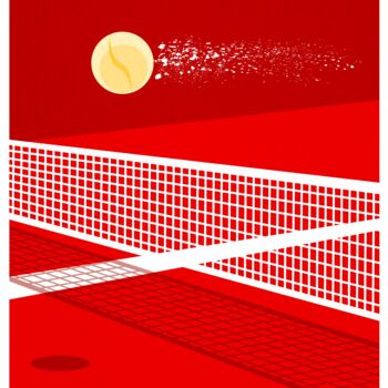 Digital Arts titled "tennis bercy" by Cheese, Original Artwork, 2D Digital Work