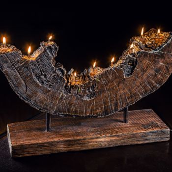 Sculpture titled "Joy of light" by Alexander Cheglakov, Original Artwork, Wood