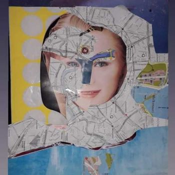 Collages titulada "Lady of Space" por Elena Shchelchkova Elena Schelchkova, Obra de arte original, Collages