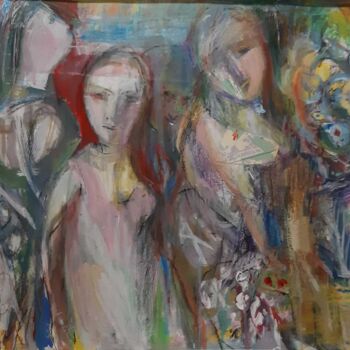 Peinture intitulée "Три грации" par Elena Shchelchkova Elena Schelchkova, Œuvre d'art originale, Acrylique