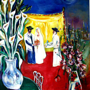 Painting titled "Les Mariés" by Yankel, Original Artwork