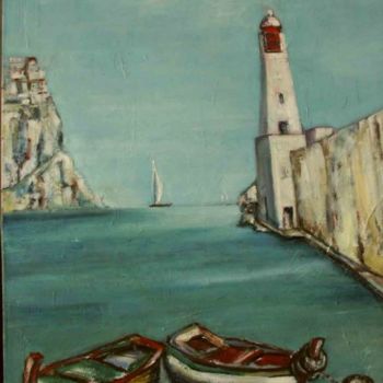 Painting titled "entreé du port Nice" by Yankel, Original Artwork
