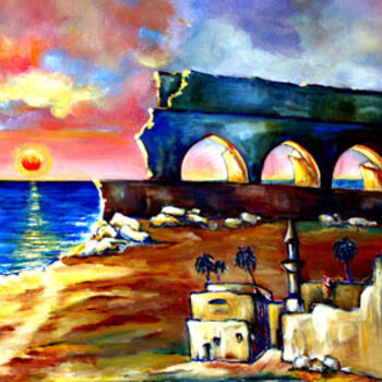 Painting titled "Césarée Ville ancie…" by Yankel, Original Artwork