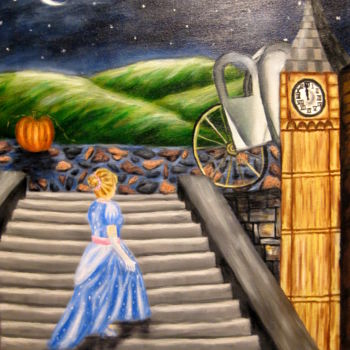 Painting titled "Stroke of Midnight" by Chelsea Rabbers, Original Artwork