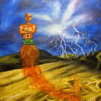 Pintura titulada "Genie of the Lamp" por Chelsea Rabbers, Obra de arte original