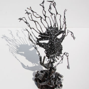 Скульптура под названием "Danse Pauvre Fou Ma…" - Valerie Cheno, Подлинное произведение искусства