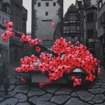 Pintura intitulada "Tank IV" por Chenqiuchi, Obras de arte originais