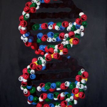 Peinture intitulée "DNA 规格：120X150 创作年代…" par Chenqiuchi, Œuvre d'art originale
